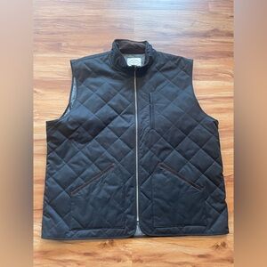 St. John's Bay Men's Dark Quilted Vest, Black, Size XXL, NWOT